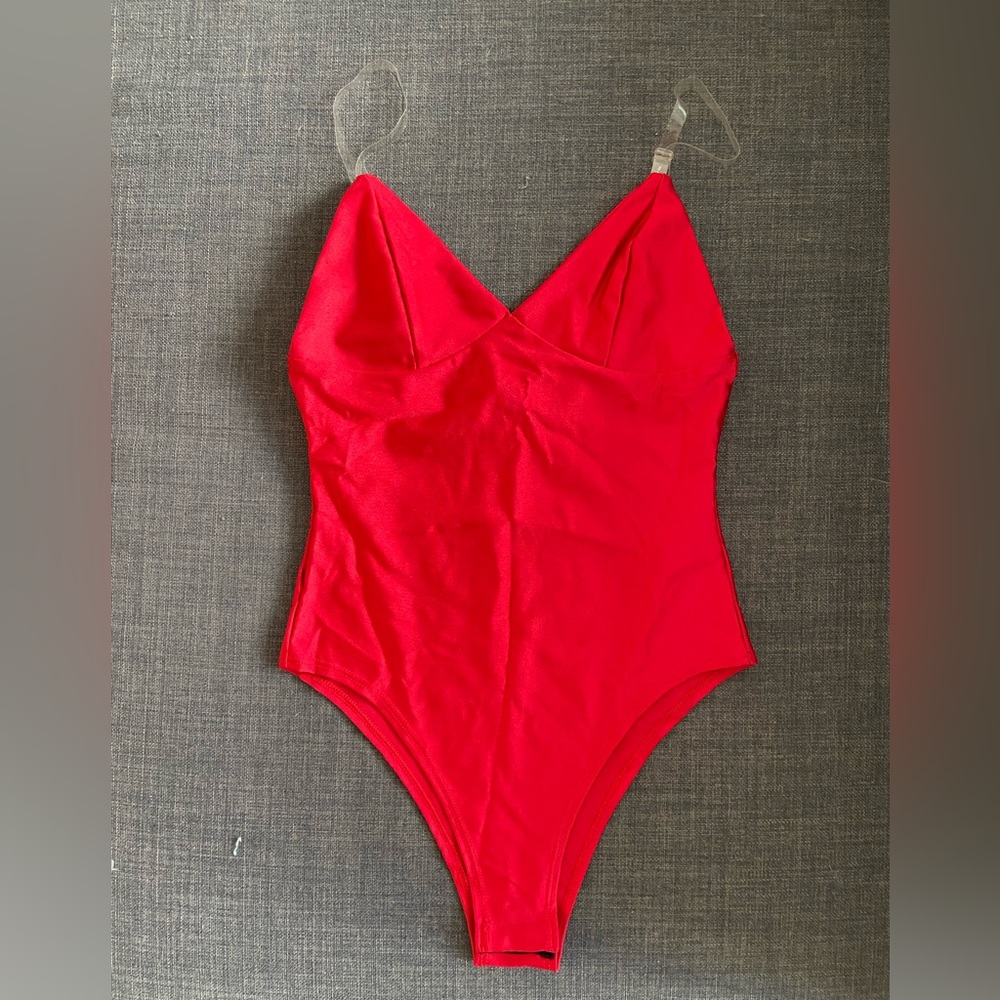 Fashion Nova Red Bodysuit Sz Small